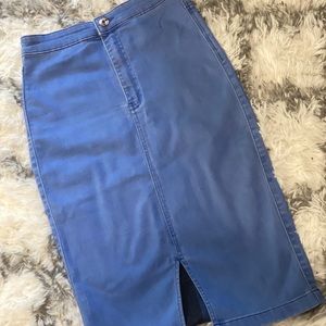 High waist denim skirt
